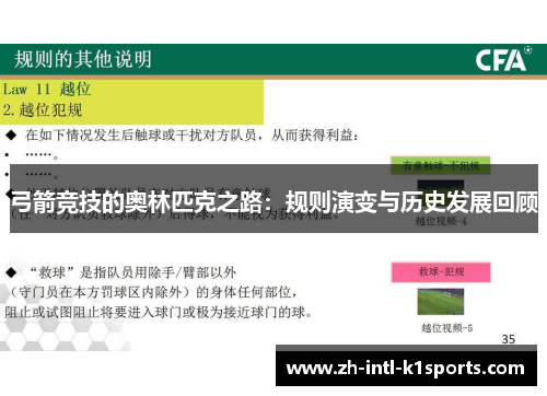 弓箭竞技的奥林匹克之路：规则演变与历史发展回顾